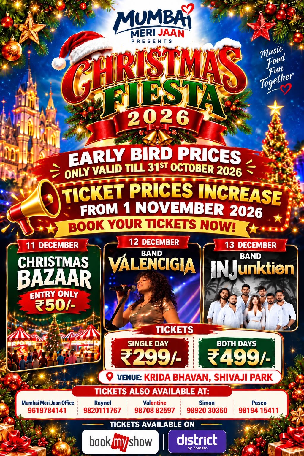 Mumbai Meri Jaan latest December 2026 events and early bird ticket poster